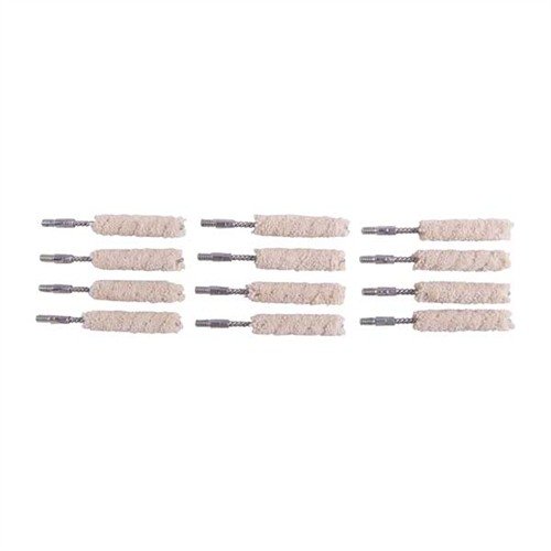 COTTON BORE MOPS - BROWNELLS COTTON BORE MOP 284-30 CALIBER 12 PACK