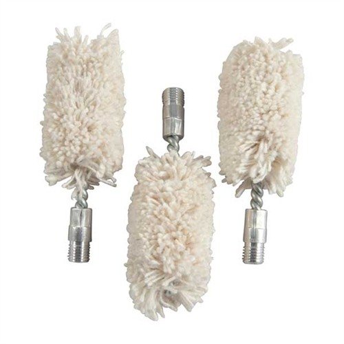 COTTON BORE MOPS - BROWNELLS COTTON BORE MOP 12 GAUGE 3 PACK