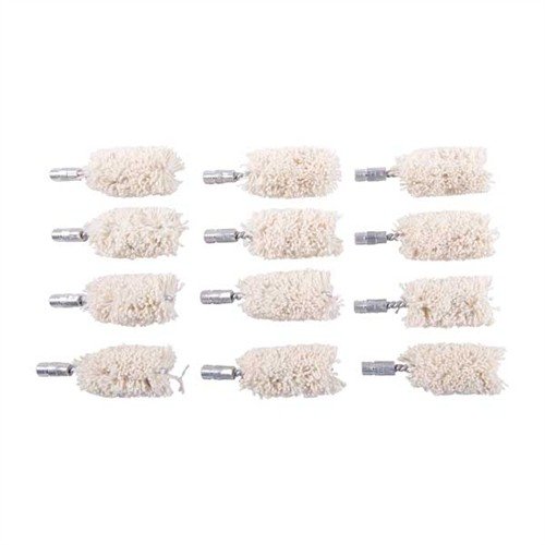 COTTON BORE MOPS - BROWNELLS COTTON BORE MOP 12 GAUGE 12 PACK