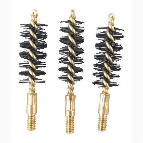 HEAVY WEIGHT NYLON HANDGUN BORE BRUSHES - BROWNELLS HEAVY WEIGHT BRUSH, NYLON, 10MM/.40/.41 CAL PISTOL, 3 PACK