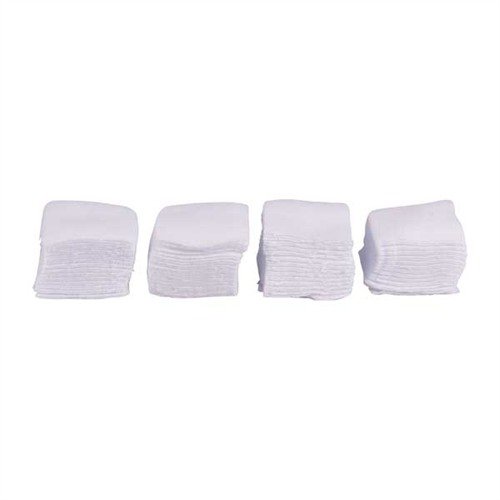 SQUARE 100% COTTON FLANNEL CLEANING PATCHES - BROWNELLS SQUARE COTTON FLANNEL PATCHES, 1.375", .22/.270 CAL,100 PACK