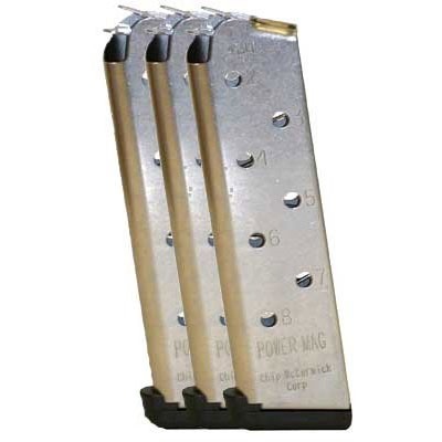 1911 45ACP POWER MAGAZINE 3 PACKS - CHIP MCCORMICK CUSTOM 1911 8-ROUND SS POWER MAGAZINE, 3 PACK