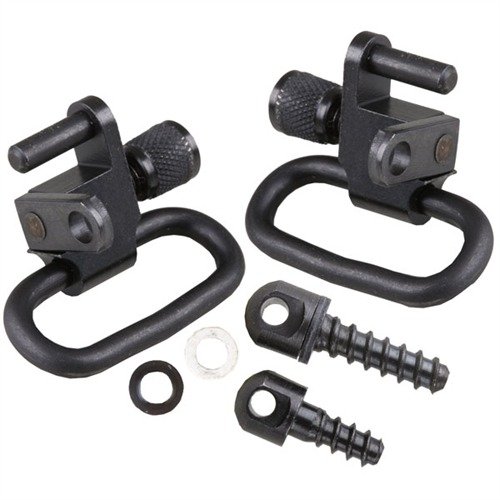 RIFLE SLING SWIVEL SETS - GROVTEC US 1", KIT INCL SWIVELS W/WOOD SCREW FRONT STUD & REAR STUD