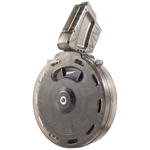 AR-15 50RD DRUM MAGAZINE 22LR - BLACK DOG MACHINE AR-15 DRUM MAGAZINE 22LR 50RD POLYMER SMOKE GRAY