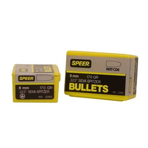 HOT-COR 8MM (0.323") SEMI-SPITZER BULLETS - SPEER 8MM (0.323") 170GR SEMI-SPITZER 100/BOX