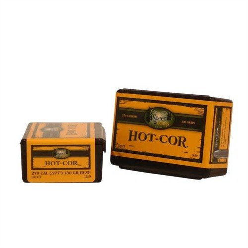 HOT-COR 270 CALIBER (0.277") SOFT POINT BULLETS - SPEER 270 CALIBER (0.277") 130GR SOFT POINT 100/BOX