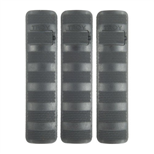 AR-15 PICATINNY BATTLE RAIL COVER 3-PK POLYMER - TROY INDUSTRIES BATTLE RAIL COVER 3-PK PICATINNY POLYMER BLACK 6"