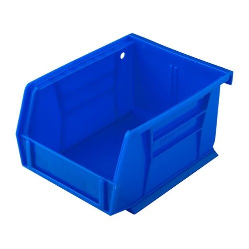 STACKABLE STORAGE BINS - SINCLAIR INTERNATIONAL STACKABLE BULLET BIN, SMALL, BLUE