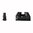 ZEV TECHNOLOGIES ZEV SIGHT SET, .215 BLACK FRONT, COMBAT V3 BLACK REAR