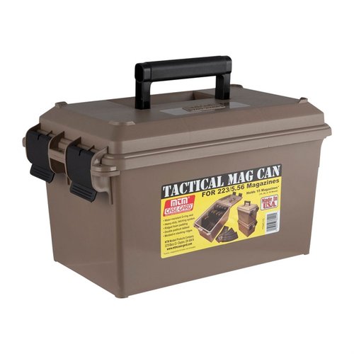 TACTICAL RIFLE MAGAZINE CANS - MTM CASE-GARD TACTICAL MAG CAN AR15 (30 RD) 223/5.56 CAL 15-MAG POLYMER TA
