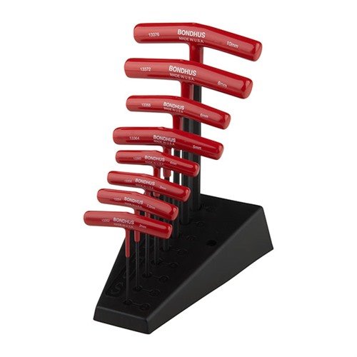 PROGUARD"! METRIC HEX END T-HANDLE SET WITH STAND - BONDHUS METRIC HEX T-HANDLE 8-PIECE SET