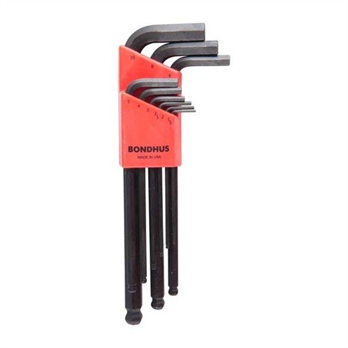 METRIC BALL-HEX "L" WRENCH SET 9-PIECE - BONDHUS METRIC BALL-HEX "L" WRENCH SET 9-PIECE