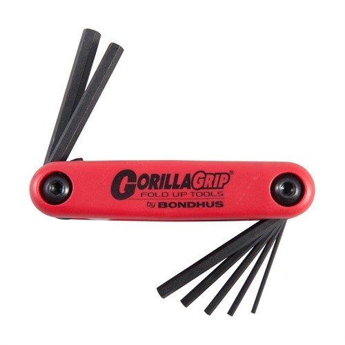 GORILLA GRIP® FOLD-UP METRIC HEX WRENCH SET - BONDHUS GORILLA GRIP METRIC HEX WRENCH 7-PIECE SET (1.5MM-6MM)