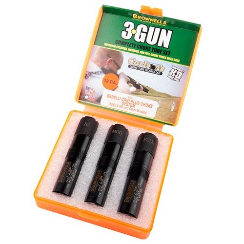 12GA 3-GUN CRIO CHOKE TUBE SET - BROWNELLS 3-GUN EXTENDED CHOKE TUBE SET FOR BENELLI CRIO & CRIO PLUS