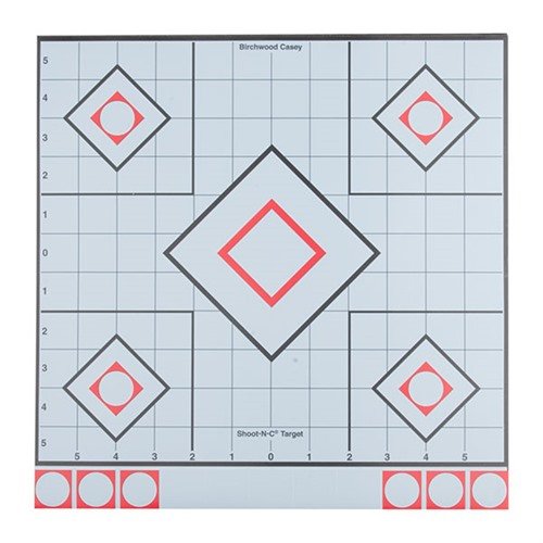 WHITE & BLACK SHOOT-N-C TARGETS - BIRCHWOOD CASEY WHITE & BLACK SHOOT-N-C 12" TARGETS