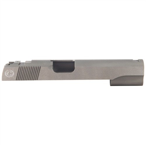 1911 SLIDES - CASPIAN CARBON STEEL, BO-MAR SIGHT CUT, 9MM