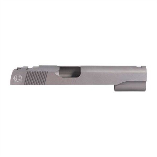 1911 SLIDES - CASPIAN CARBON STEEL, BO-MAR SIGHT CUT, .40 S&W/10MM