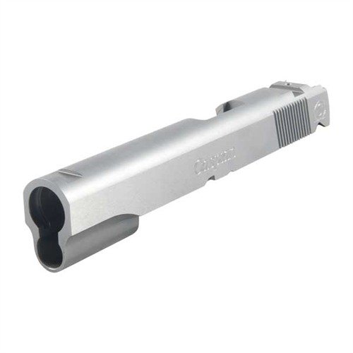 1911 SLIDES - CASPIAN STAINLESS STEEL, BO-MAR SIGHT CUT, .40 S&W/10MM