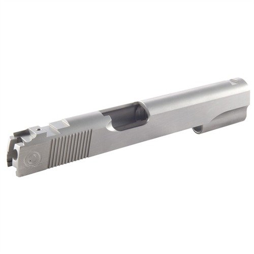 1911 SLIDES - CASPIAN STAINLESS STEEL, BO-MAR SIGHT CUT, .45 ACP