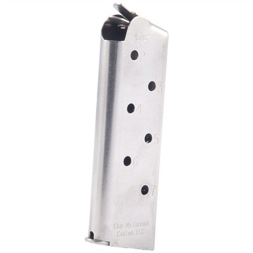 1911 OFFICER 7RD 45ACP SHOOTING STAR MATCH GRADE MAGAZINES - CHIP MCCORMICK CUSTOM .45 OFF ACP NO PAD
