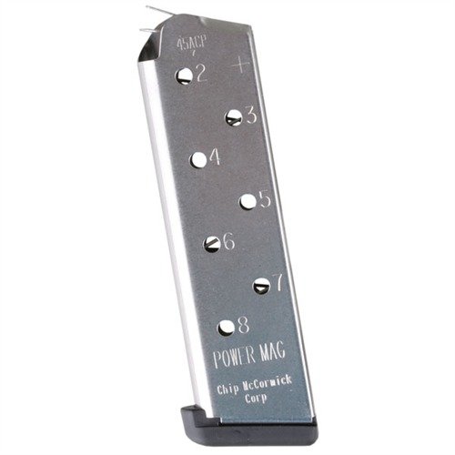1911 8RD 45ACP POWER PLUS MAGAZINE - CHIP MCCORMICK CUSTOM POWER PLUS MAGAZINE, 8-ROUND
