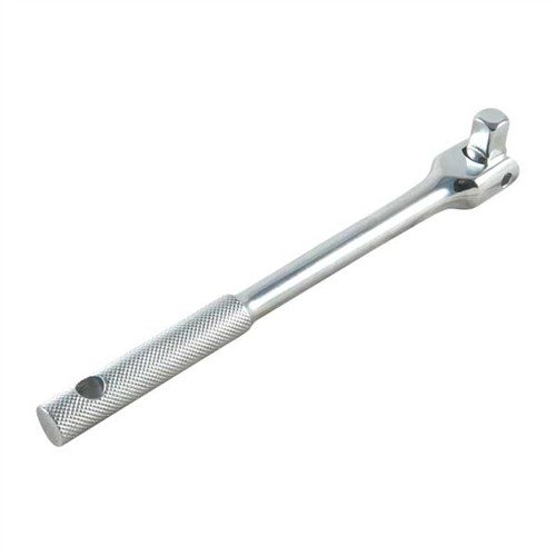 DRIVE HANDLE - BROWNELLS FLEX-HEAD DRIVE HANDLE, 10-1/2"L, 1/2" SQUARE DRIVE, CHROME