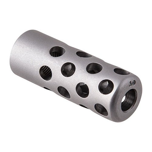 QUIET MUZZLE BRAKE 30 CALIBER - GENTRY CUSTOM QUIET MUZZLE BRAKE 30 CALIBER 1/2-28 STEEL SILVER