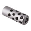QUIET MUZZLE BRAKE 30 CALIBER - QUIET MUZZLE BRAKE 30 CALIBER 1/2-28 STEEL SILVER