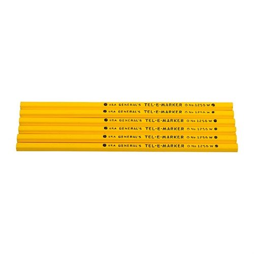 MARK-ON-ANYTHING PENCILS - BROWNELLS MARK-ON ANYTHING PENCILS, YELLOW, 6 PACK
