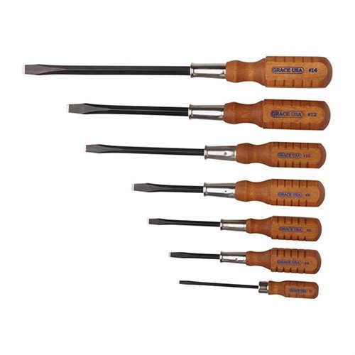 7 PIECE WOOD SCREWDRIVER SET - GRACE USA 7 PIECE WOOD SCREWDRIVER SET