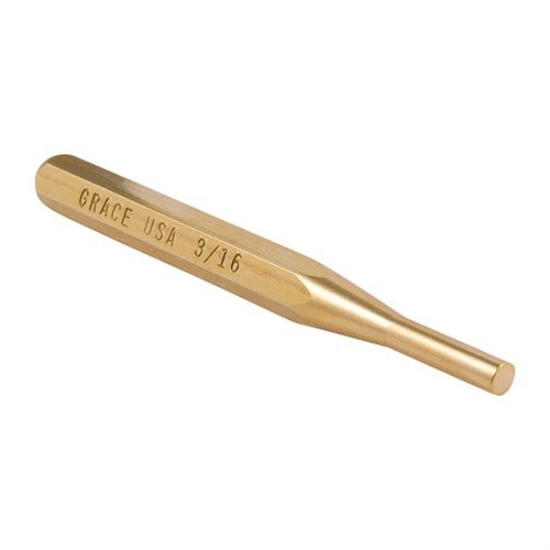 BRASS PUNCH SET - GRACE USA 3/16" (4.8MM) BRASS PIN PUNCH