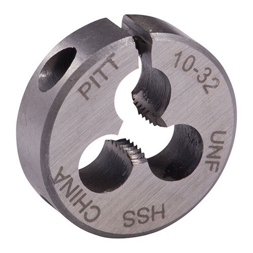WIRE GAUGE CARBON DIES - BROWNELLS ROUND WIRE GAUGE CARBON DIE 13/16 DIAMETER 10-32 THREAD