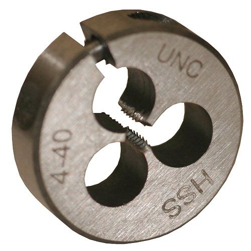 WIRE GAUGE CARBON DIES - BROWNELLS ROUND WIRE GAUGE CARBON DIE 13/16 DIAMETER 4-40 THREAD