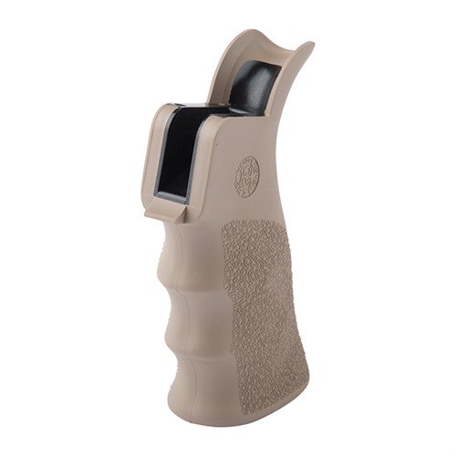 AR-15 OVERMOLDED BEAVERTAIL GRIP - HOGUE OVERMOLDED BEAVERTAIL GRIP RUBBER DESERT TAN