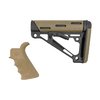AR-15 FINGER GROOVER GRIP W/COLLIPSIBLE MIL-SPEC BUTTSTOCK - AR-15 FG BT GRIP& OVERMOLD BUTTSTOCK COLLAPSIBLE MILSP FDE