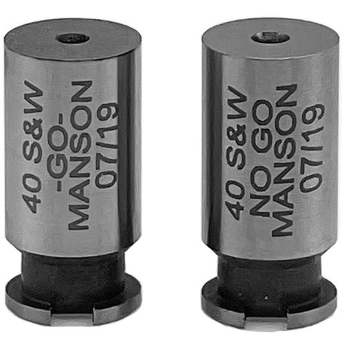 MANSON PRECISION RIMMED CARTRIDGE HEADSPACE GAUGE - MANSON PRECISION GO GAUGE HEADSPACE GAUGE FITS .40 SMITH & WESSON STEEL