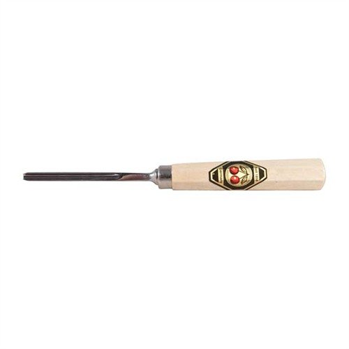TWO CHERRIES CHISEL - BROWNELLS GOUGE, STRAIGHT WITH WOOD HANDLE, 4MM