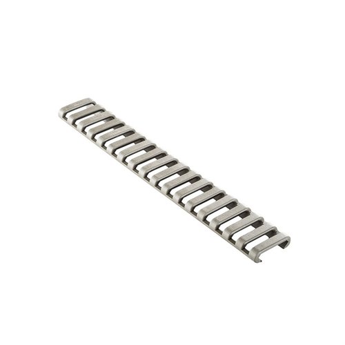 18-SLOT LOWPRO LADDER RAIL COVER - PICATINNY RAIL GUARD - ERGO GRIPS LOWPRO RAIL GUARD PICATINNY POLYMER O.D. GREEN 6"