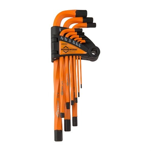 TWISTED HEX KEY SET SAE - MAYHEW STEEL SAE TWISTED HEX KEY ALLEN SET - 9 PIECE