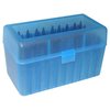 FLIP TOP RIFLE AMMO BOXES - FLIP TOP RIFLE AMMO BOX 223-RUGER 6X47 50 ROUND BLUE