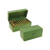 FLIP TOP RIFLE AMMO BOXES - FLIP TOP RIFLE AMMO BOX 25 WSM-6.5 PRC 50 RND GREEN