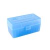 FLIP TOP RIFLE AMMO BOXES - FLIP TOP RIFLE AMMO BOX 22-250 -7MM 50 ROUND BLUE