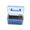 HANDLE CARRY RIFLE AMMO BOXES - HANDLE CARRY RIFLE AMMO BOX 17 REM-300 AAC 50 RD BLUE