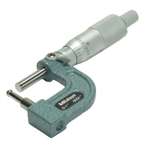 BALL STYLE MICROMETER - MITUTOYO 0-1" TUBE MICROMETER WITH CYLINDRICAL ANVIL
