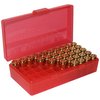 FLIP TOP PISTOL AMMO BOXES - FLIP TOP PISTOL AMMO BOX 41 LC-45 LONG COLT 50 ROUND RED