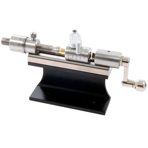 WILSON STAINLESS MICROMETER TRIMMER WITH STAND - SINCLAIR INTERNATIONAL STAINLESS CASE TRIMMER KIT WITH MICROMETER & STAND