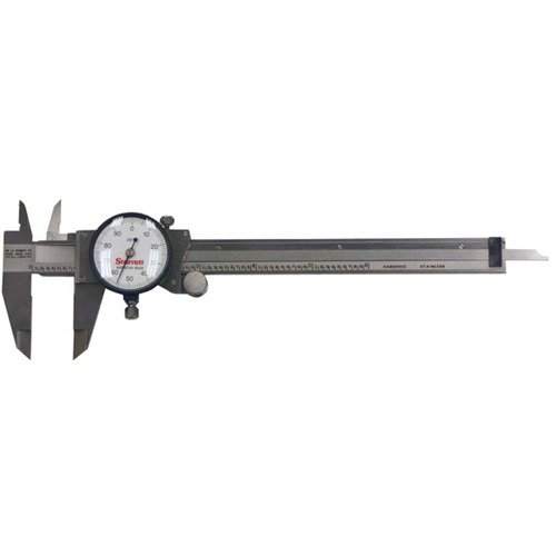 6" DIAL CALIPER - STARRETT 120 6" WHITE FACE DIAL CALIPERS