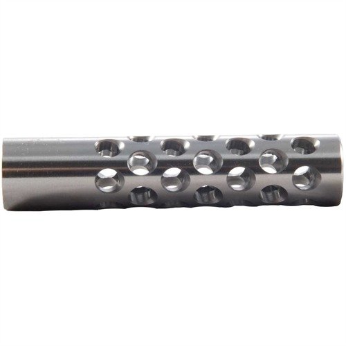 #01 MUZZLE BRAKE 22 CALIBER - SHREWD #01 MUZZLE BRAKE 22 CALIBER 7/16-28 CHROME MOLY SILVER