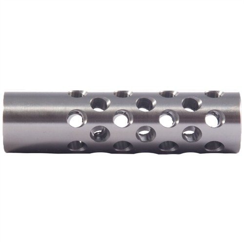 #2 MUZZLE BRAKE 22 CALIBER - SHREWD #2 MUZZLE BRAKE 22 CALIBER 9/16-24 CHROME MOLY SILVER