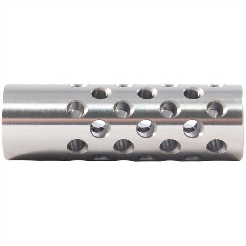 #3 MUZZLE BRAKE 22 CALIBER - SHREWD #3 MUZZLE BRAKE 22 CALIBER 9/16-24 CHROME MOLY SILVER